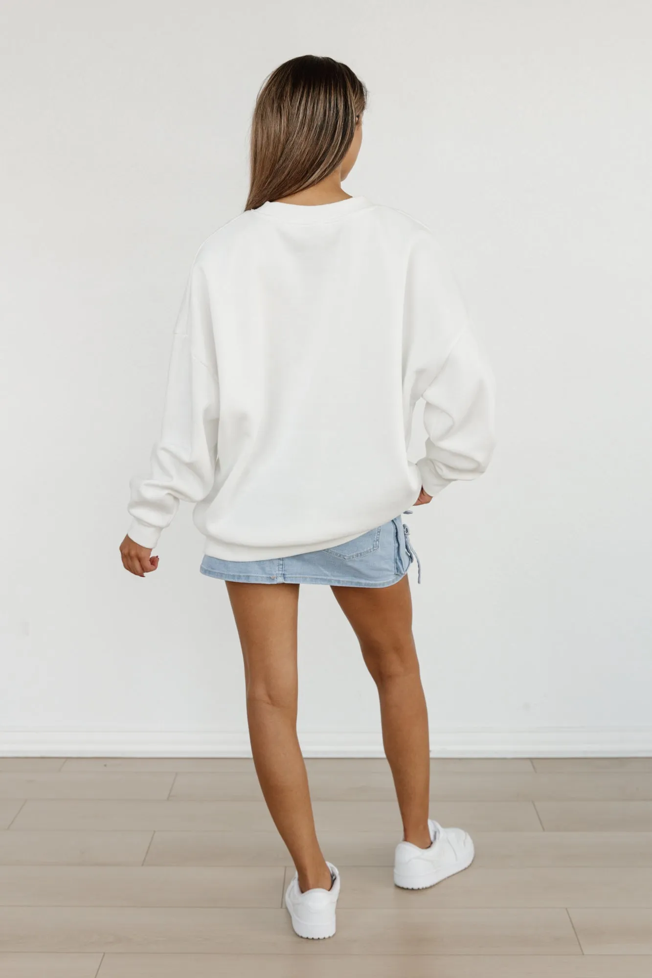 ALABAMA CRIMSON TIDE ALL-STAR STYLE PREMIUM FLEECE DROP SHOULDER CREWNECK PULLOVER BY MADI PREWETT TROUTT