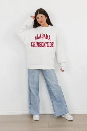 ALABAMA CRIMSON TIDE ALL-STAR STYLE PREMIUM FLEECE DROP SHOULDER CREWNECK PULLOVER BY MADI PREWETT TROUTT