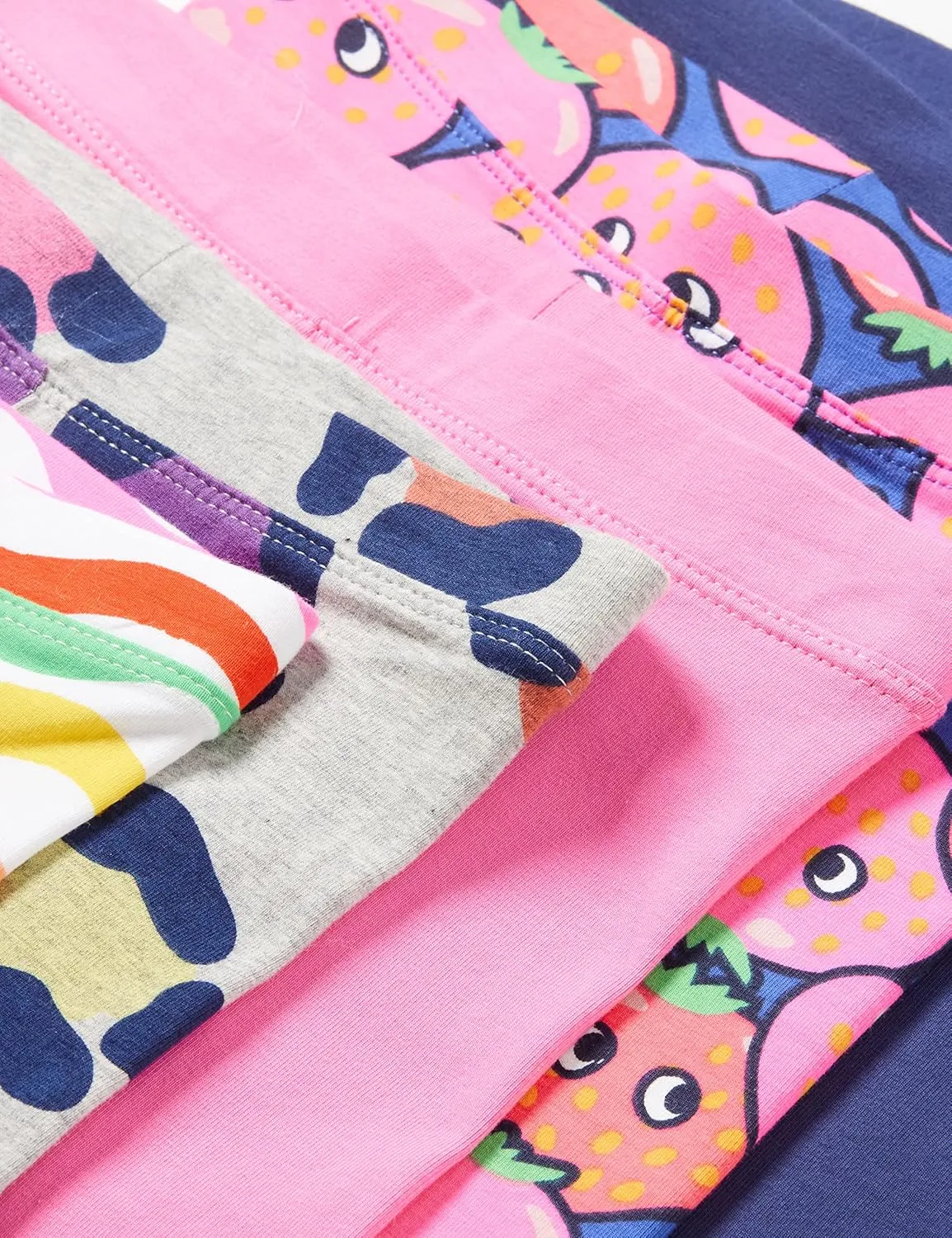 Amazon Essentials Girls and Toddlers' Midi Bike Shorts (Previously Spotted Zebra), Pack of 5