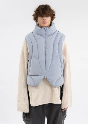 ASH BLUE PADDED VEST (REVERSIBLE)