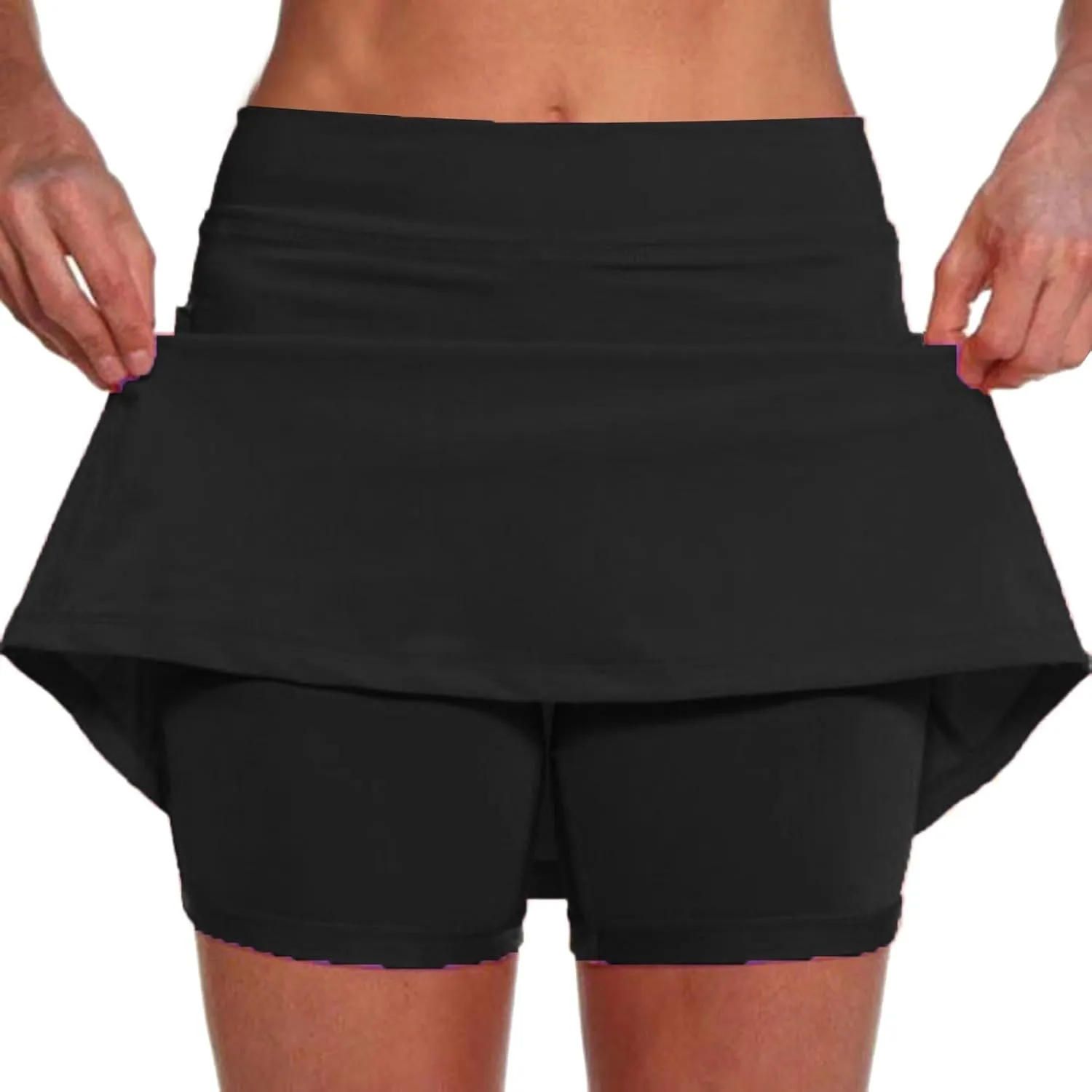 Athletic Skorts for Women with Pockets Tummy Control High Waist Yoga Shorts Casual Tennis Mini Short Skirts
