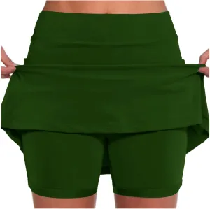 Athletic Skorts for Women with Pockets Tummy Control High Waist Yoga Shorts Casual Tennis Mini Short Skirts