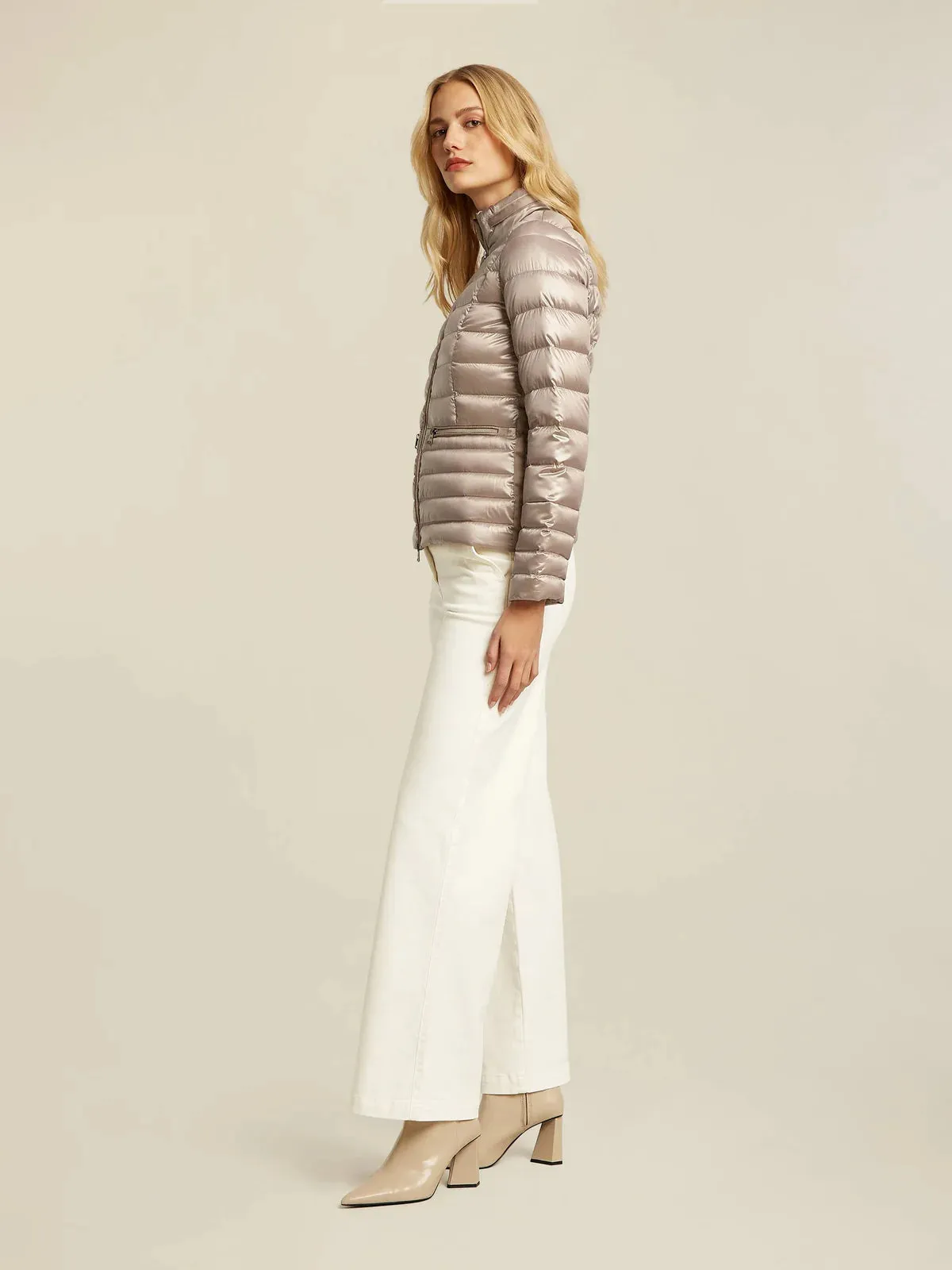 Beaumont Greige Lila Premium Down Coat