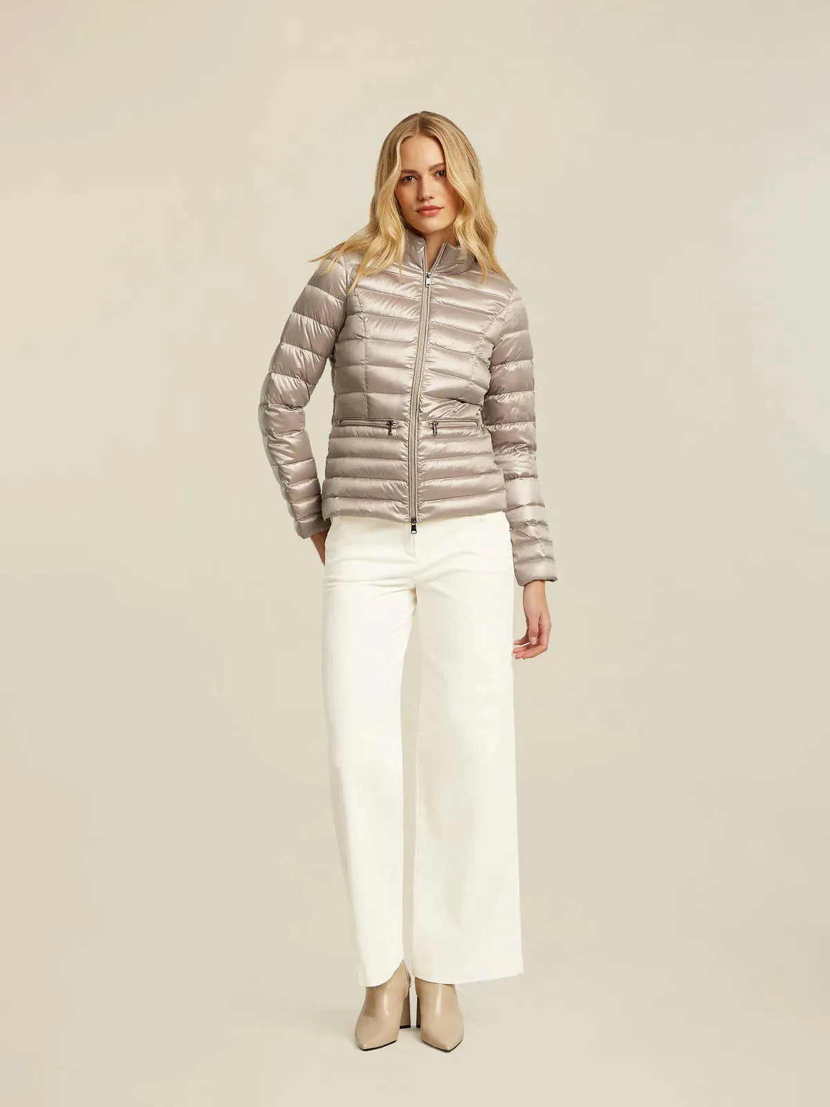 Beaumont Greige Lila Premium Down Coat