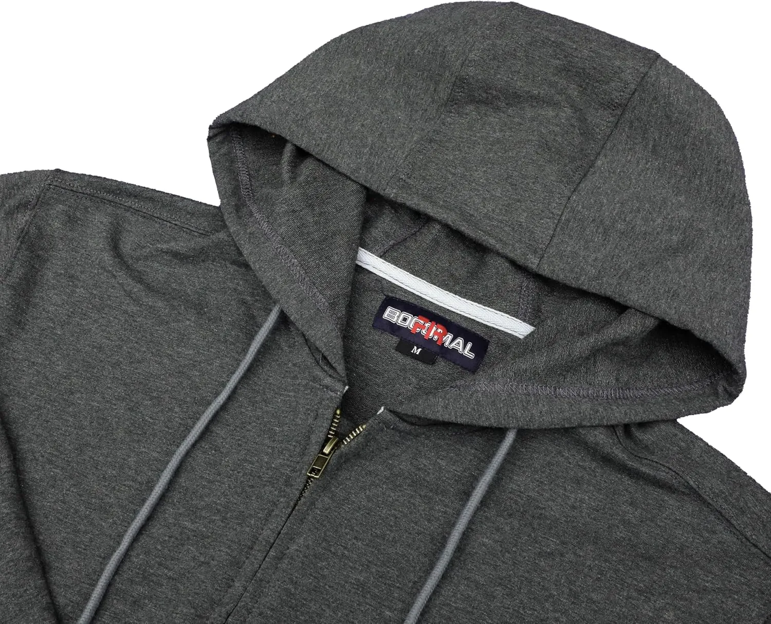 BOCOMAL FR Hoodies Zipper Front for Summer 7.5oz Lightweight Cotton Flame Resistant SweatshirtNon Fleece