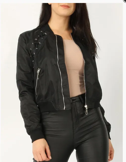 Bomber Jacket  Lace and Eyelet