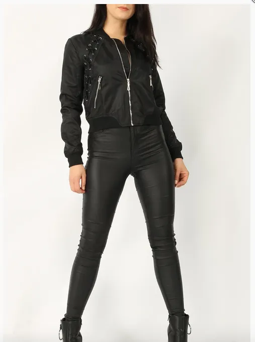 Bomber Jacket  Lace and Eyelet