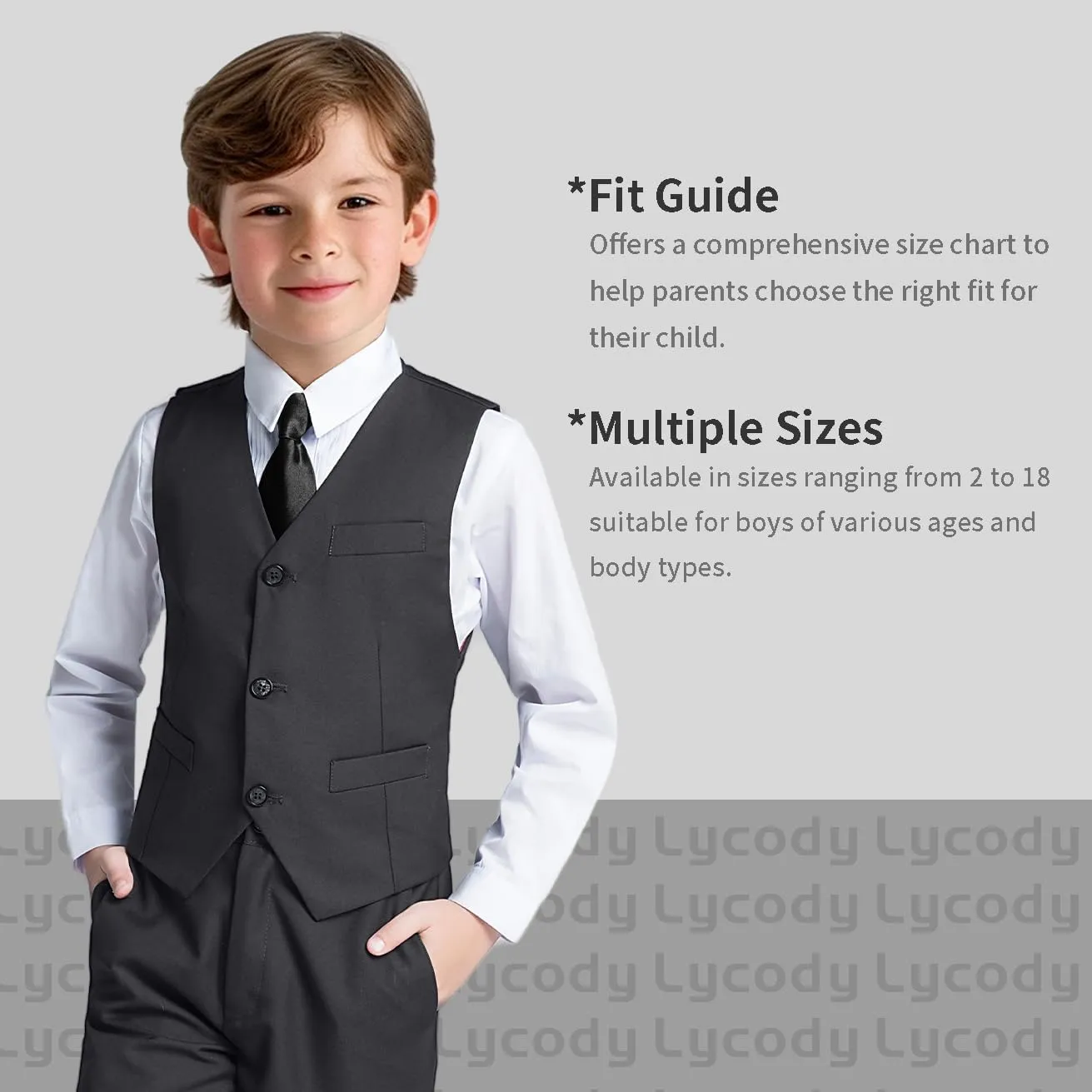Boys Vest Set Formal Dress Suits Wedding Outfit Dresswear