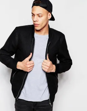 Brave Soul Zip Through Bomber Jacket