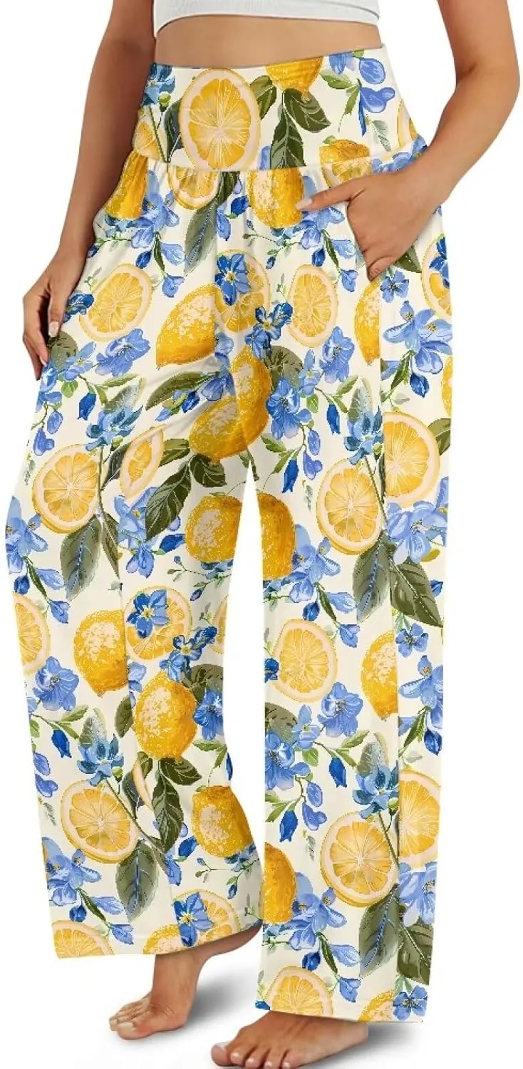 Casual Pants Women Wide Leg Dress Pants High Waisted Loose Fit Work Travel Trousers with Pockets S-3XL