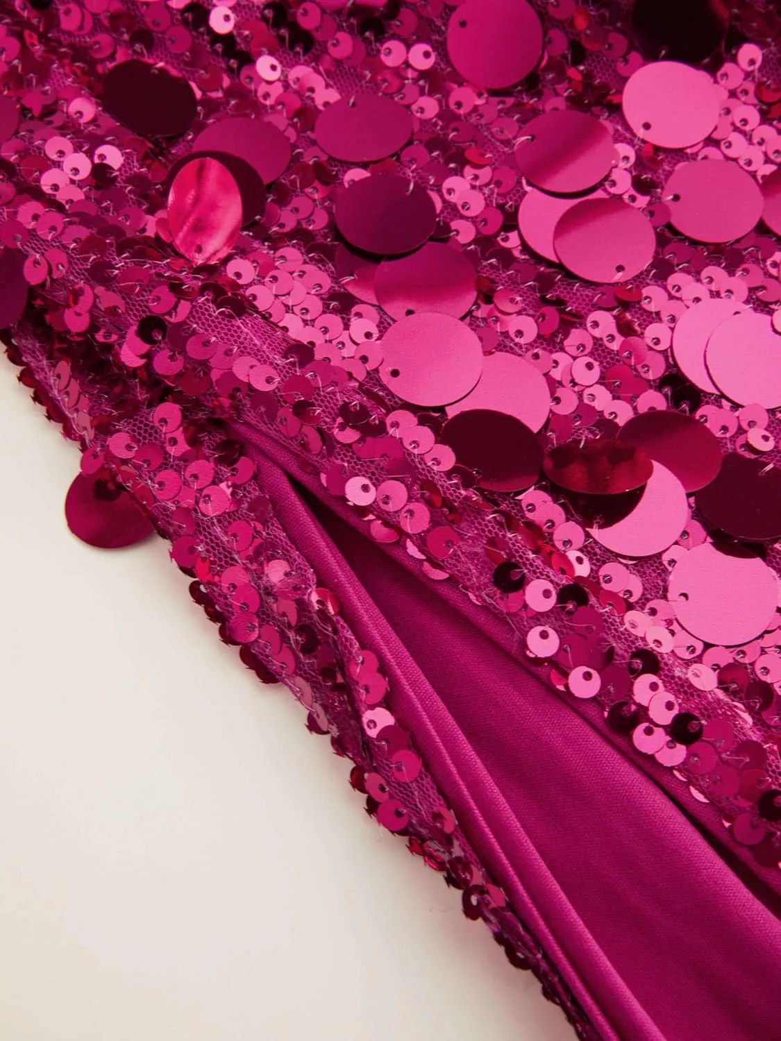 CIDER Sequin Mid Waist Split Midi Skirt