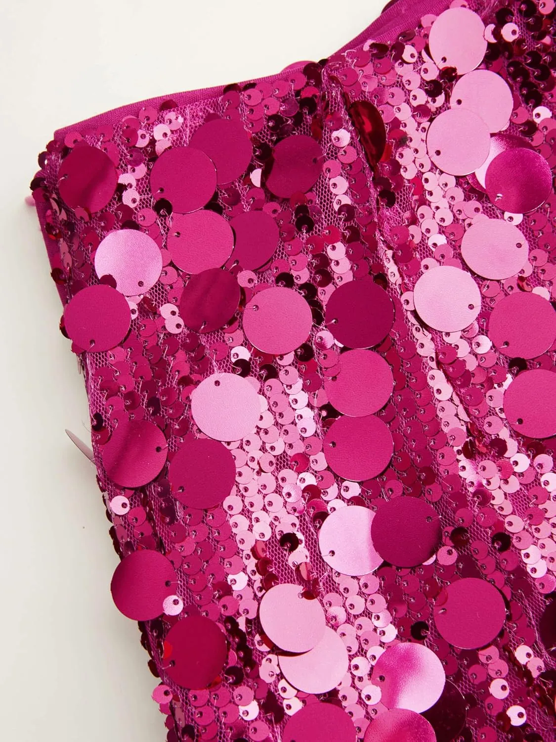 CIDER Sequin Mid Waist Split Midi Skirt