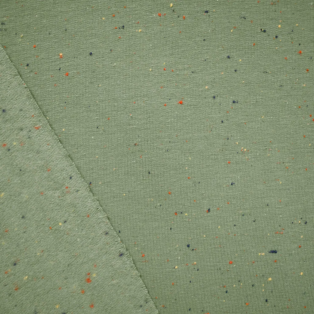 Confetti Speckled Sweatshirt Fleece Sage SY