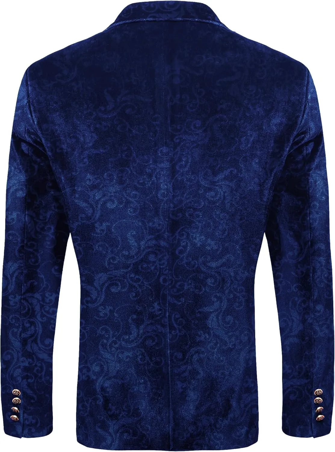 COOFANDY Men's Velvet Blazer Notched Lapel One Button Velour Tuxedo Jacket for Prom Wedding Party Dinner