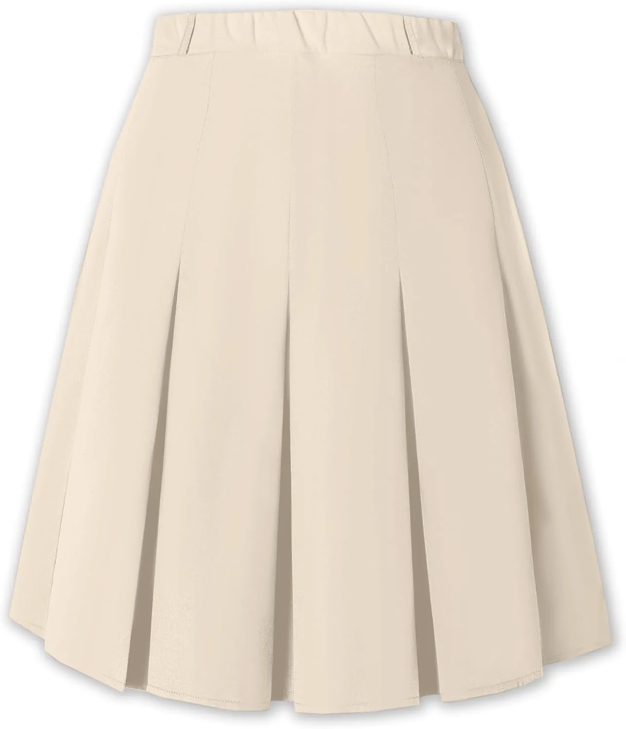 Cromoncent Girls Women's High Waist A-Line Long Pleated Skirts, 6 Years - US 4XL