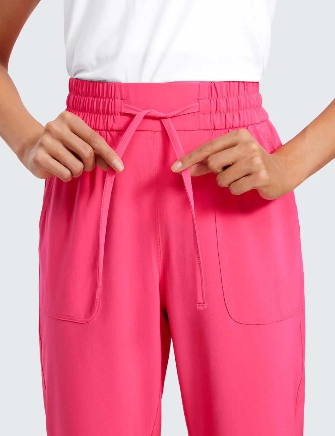 CRZ YOGA Lightweight Ankle Pants for Women 7/8 Casual Lounge Travel Work Trousers with Pockets