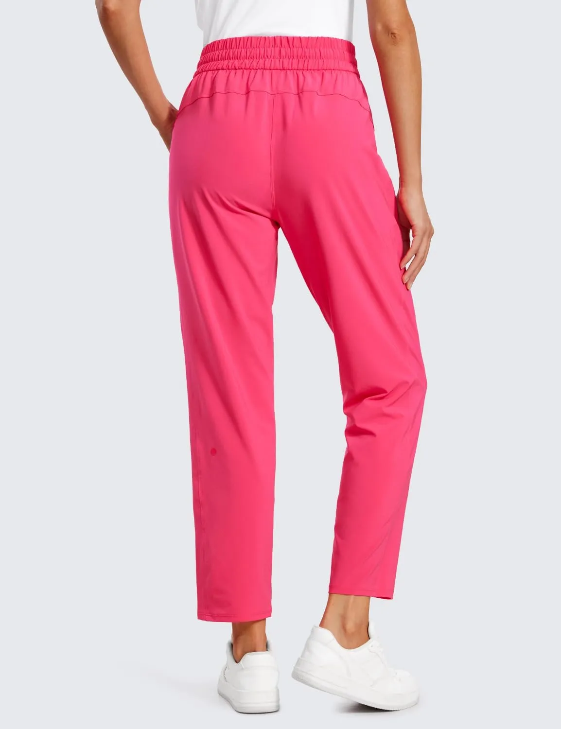 CRZ YOGA Lightweight Ankle Pants for Women 7/8 Casual Lounge Travel Work Trousers with Pockets