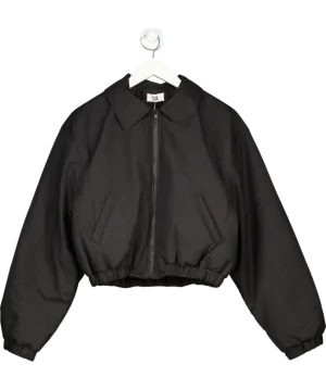 CSB Black Cropped Oversized Bomber Jacket UK S