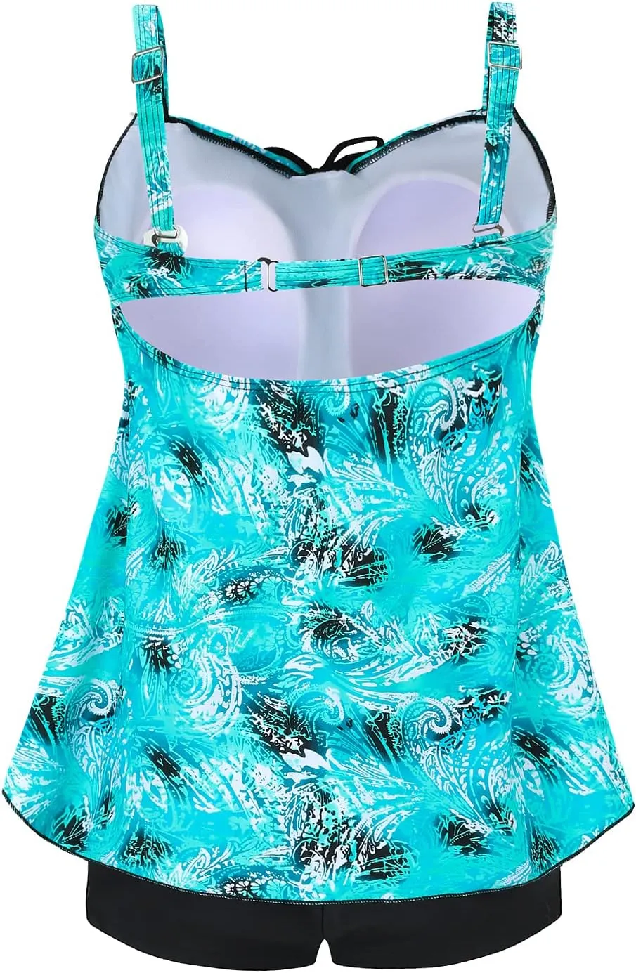 DANIFY Plus Size Swimsuit for Women Tankini Swimdress Tummy Control Swimwear Cover up Swim Dress Two Piece Bathing Suit