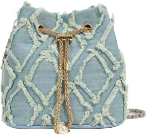 Denim Bucket Bag Purses for Women Denim Crossbody Bags Hobo Bag Drawstring Handbag