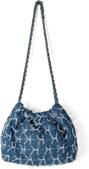 Denim Bucket Bag Purses for Women Denim Crossbody Bags Hobo Denim Handbag