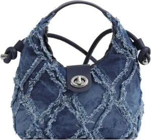 Denim Purses for Women, Jean Purse Denim Crossbody Bag Hobo Bags Shoulder Handbag