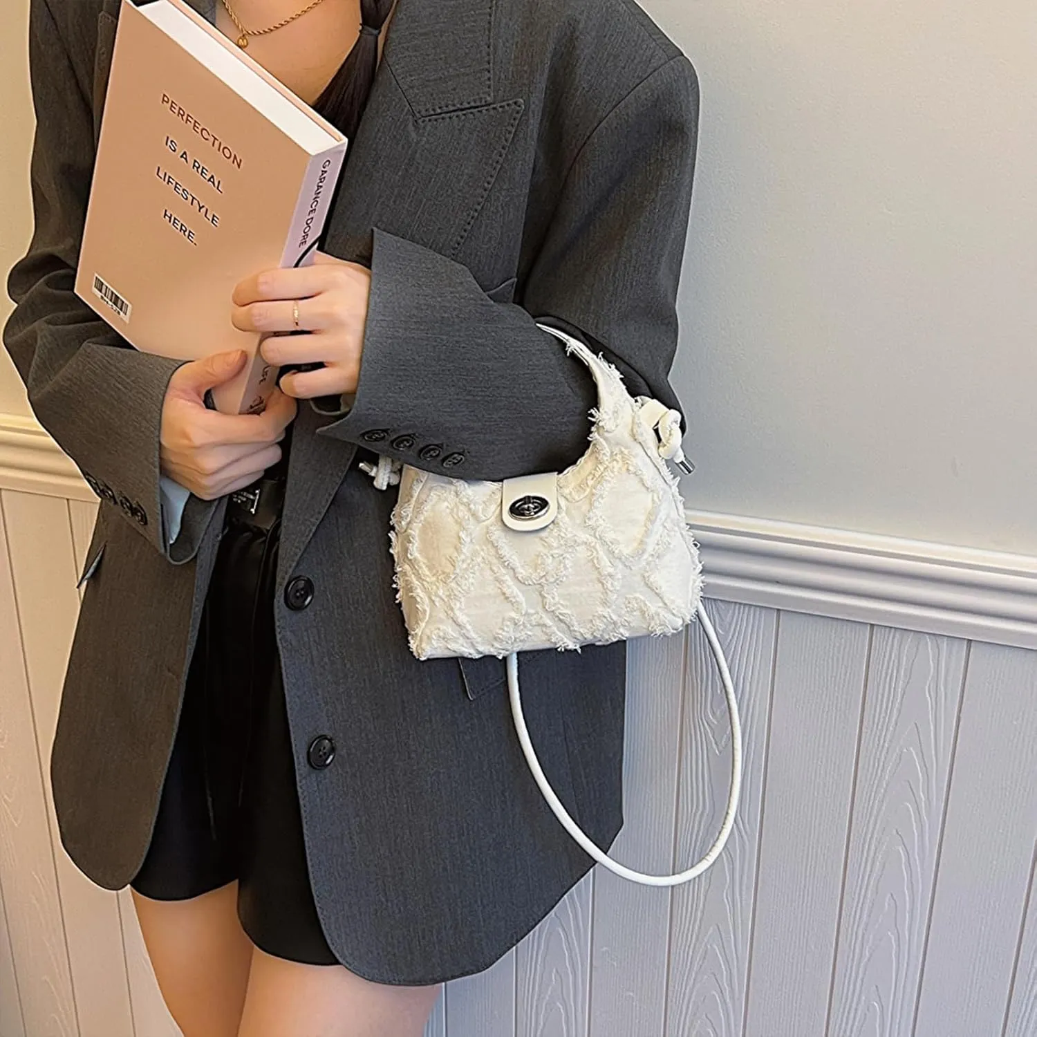 Denim Purses for Women, Jean Purse Denim Crossbody Bag Hobo Bags Shoulder Handbag