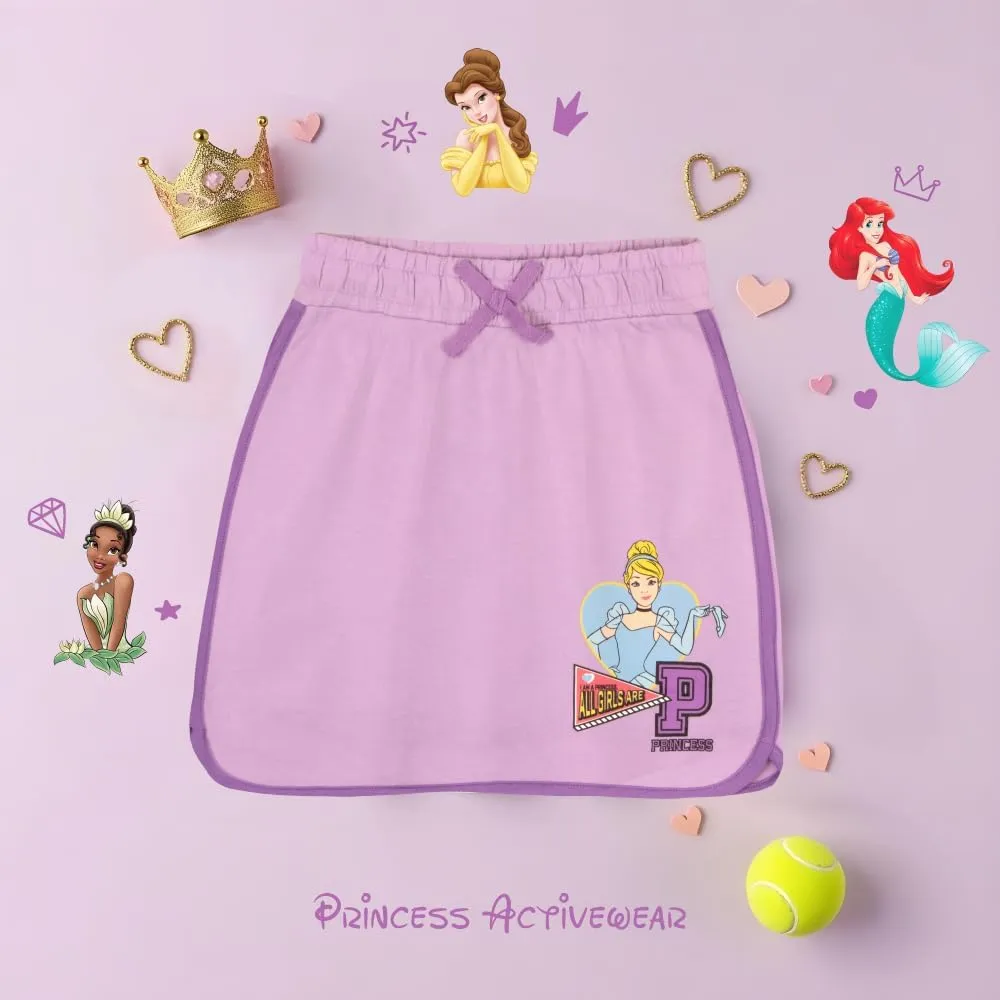 Disney Princess, Lilo and Stitch, Minnie Mouse, Moana and Frozen Girls 2-Piece Sets - Short Sleeve T-Shirt and Skort for Kids