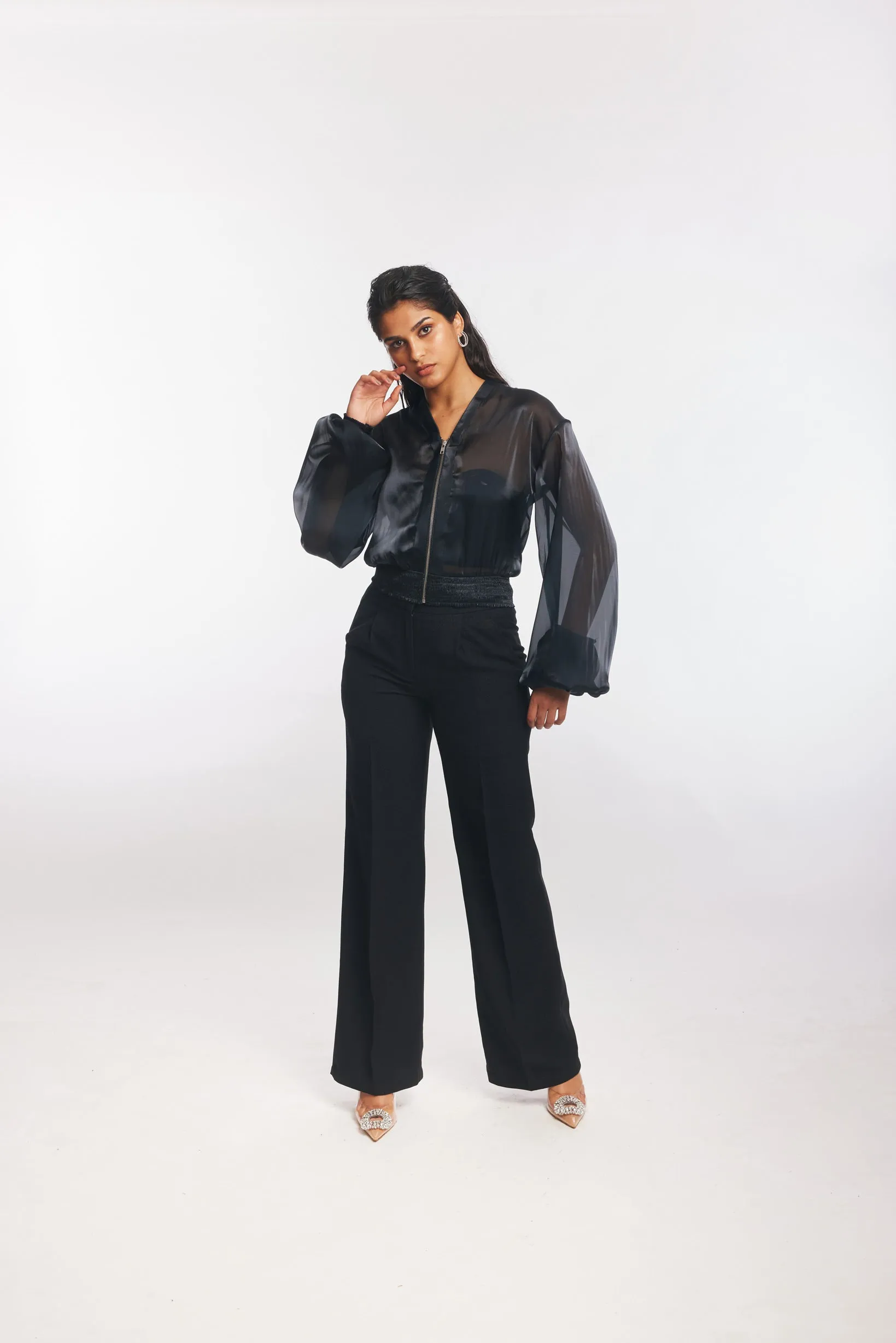 Emily Sheer Bomber Jacket