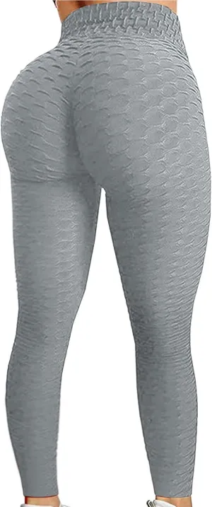 Famous TikTok Leggings, Yoga Pants for Women High Waist Tummy Control Booty Bubble Hip Lifting Workout Running Tights