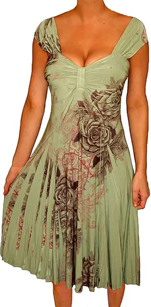 Funfash Plus Size Women Empire Waist A Line Slimming Cocktail Dress Made in USA