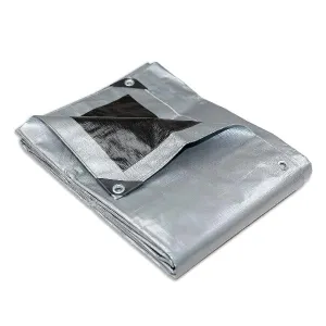 Heavy Duty Silver Tarp Tarpaulin 3.6m x 4.9m
