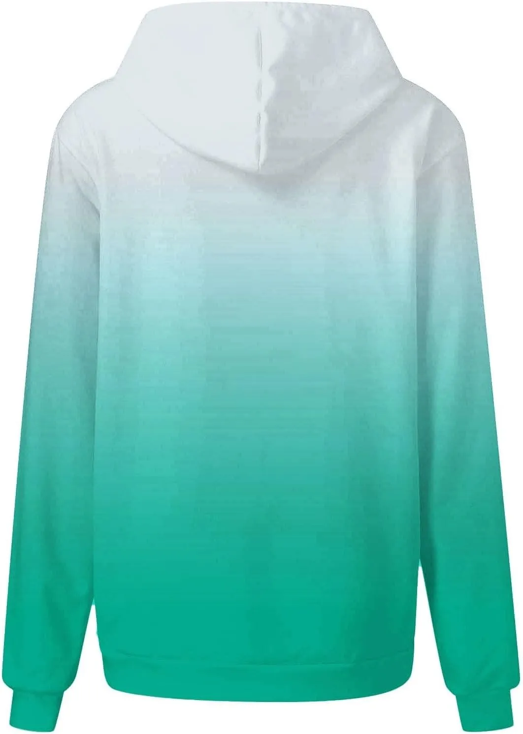 Hoodies For Womens Gradient Print Oversized Sweatshirt Drawstring Pullover With Pocket Trendy Cute Tops for Women Summer