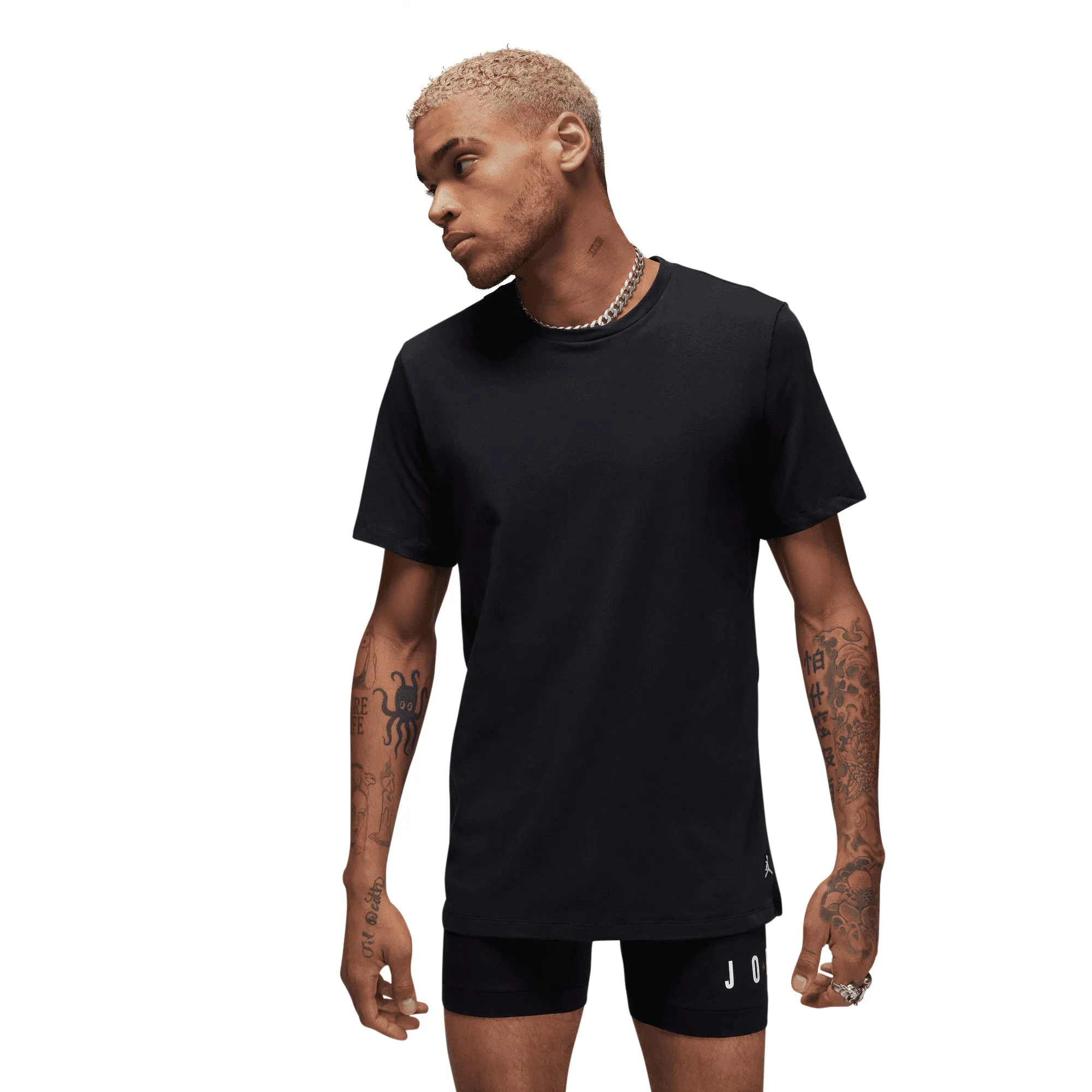 Jordan Flight Cotton Stretch Crew Neck Undershirt 2 Pack (Big Kids)