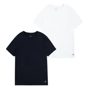 Jordan Flight Cotton Stretch Crew Neck Undershirt 2 Pack (Big Kids)