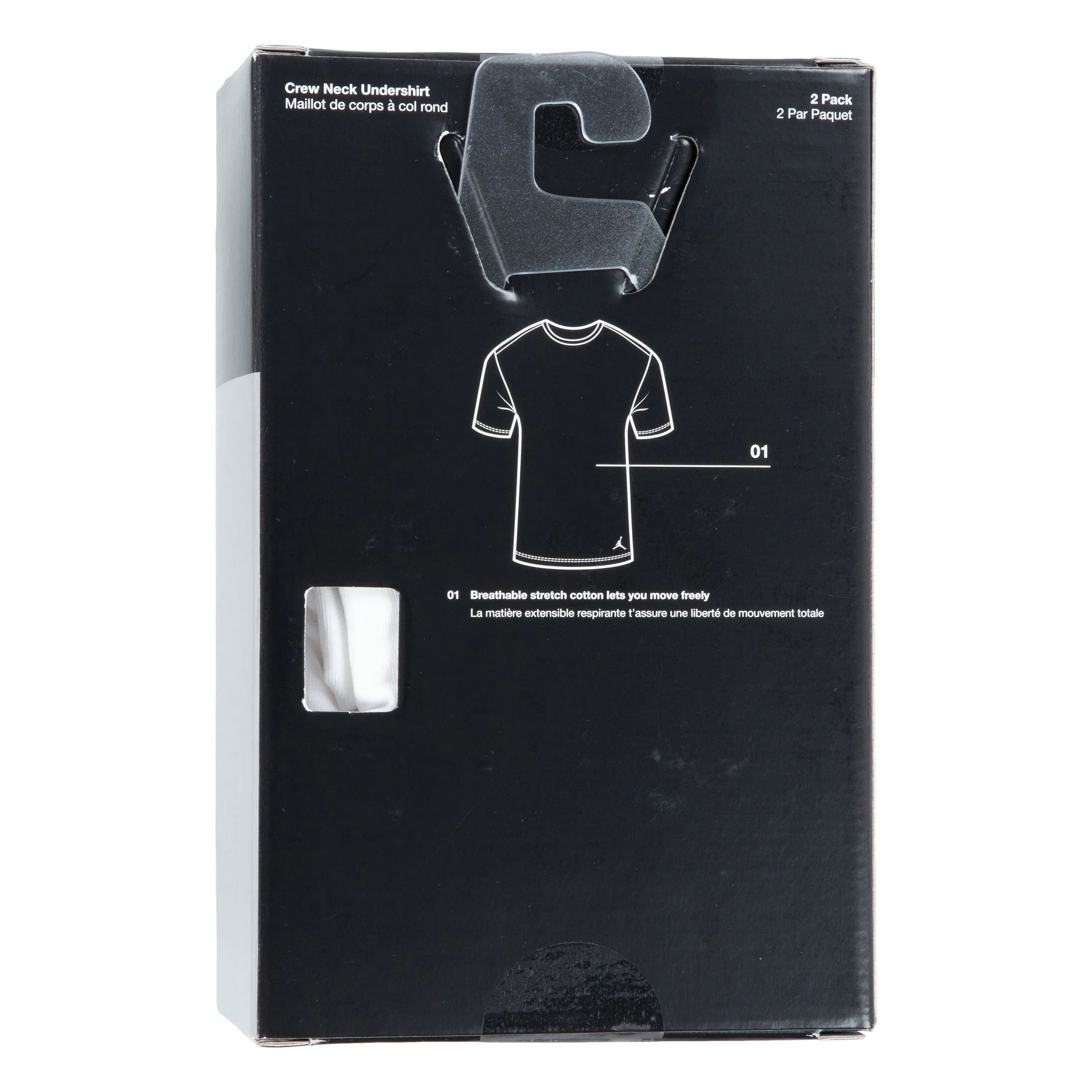 Jordan Flight Cotton Stretch Crew Neck Undershirt 2 Pack (Big Kids)