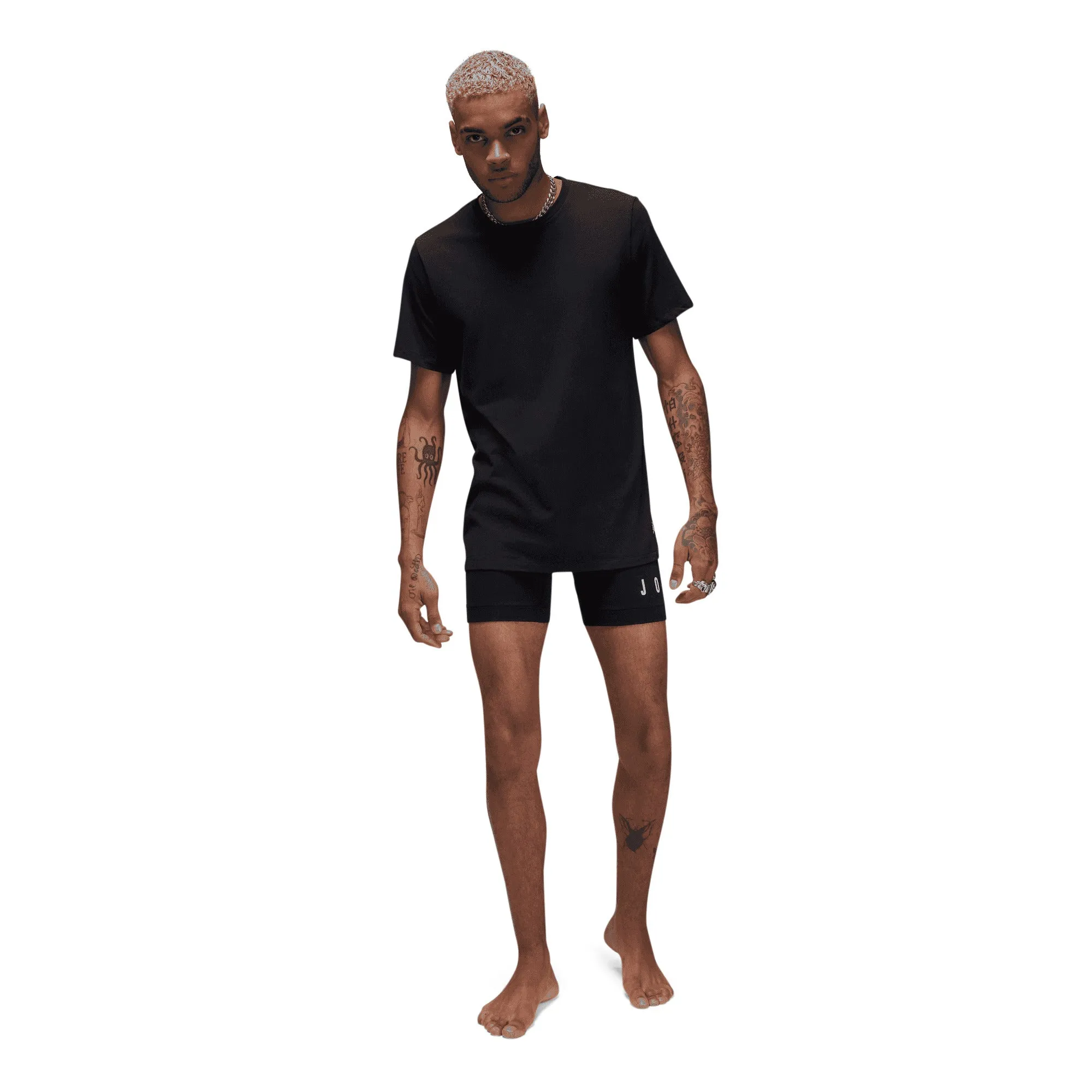 Jordan Flight Cotton Stretch Crew Neck Undershirt 2 Pack (Big Kids)