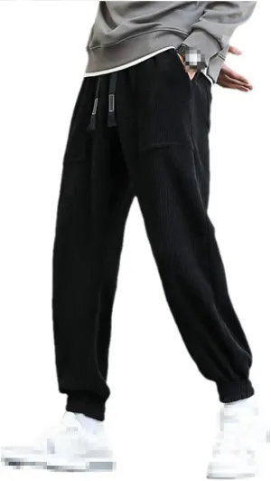 keusyoi Autumn Winter Corduroy Sweatpants Men Baggy Joggers Fashion Streetwear Loose Casual Harem Pants Plus Size