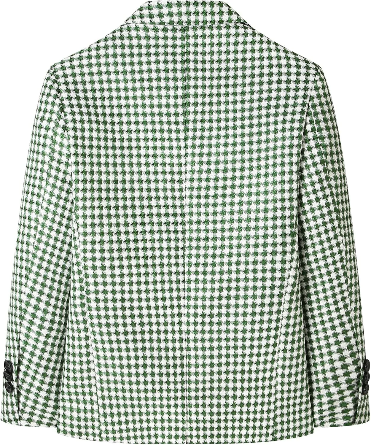 Lamgool Boys Suits 3 Piece Slim Fit Houndstooth Tuxedo Blazer Jacket Pant for Kids Prom Wedding Formal Dress Suit Set 4-16Y
