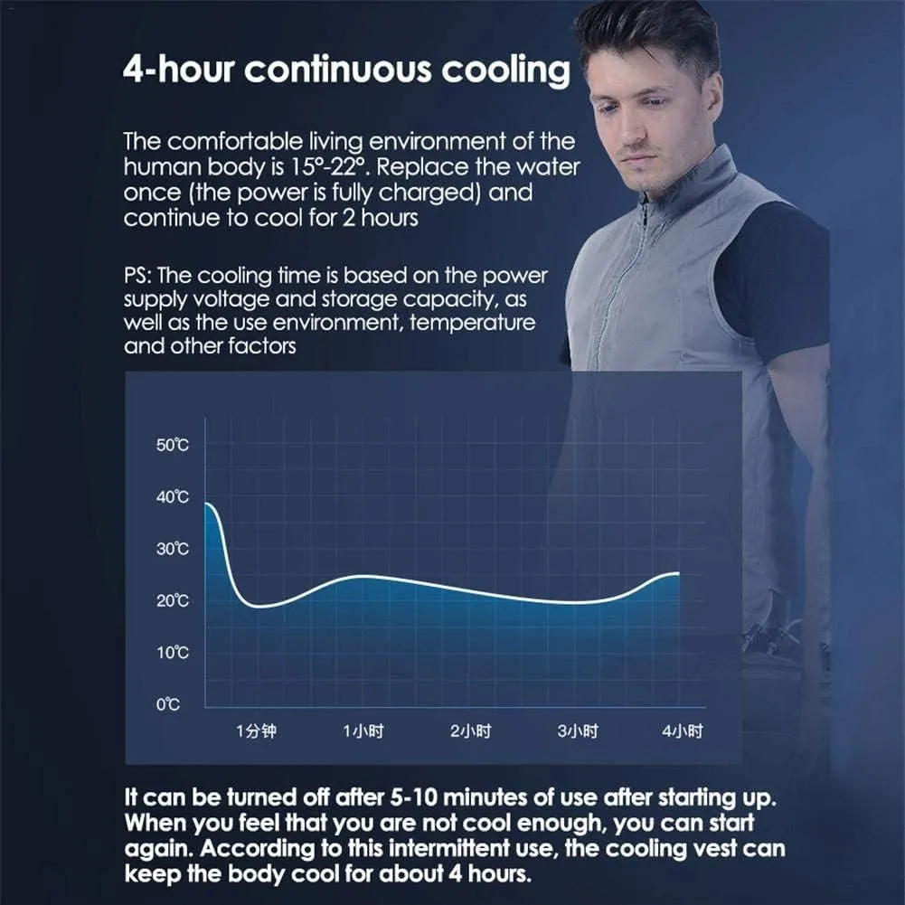 Lightweight Cooling Summer Vest, Fishing Vest, Ice Bag, Fishing Outdoor Labor Insurance, Heat Insulation Work Clothes