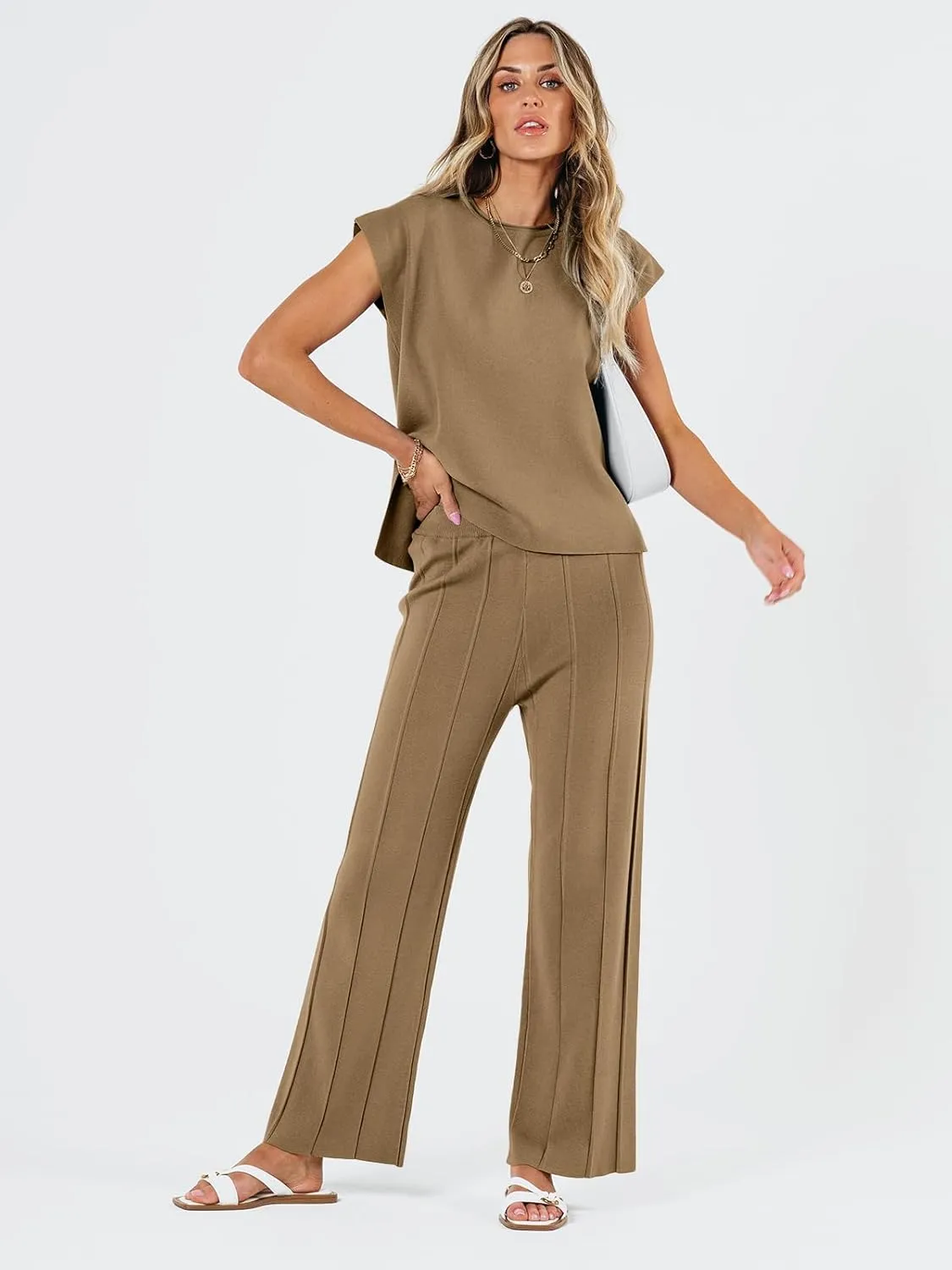 LILLUSORY 2 Piece Sets for Women Summer Vacation 2025 Lounge Outfits Matching Two Pcs Spring Knit Tracksuits Sweat Suits