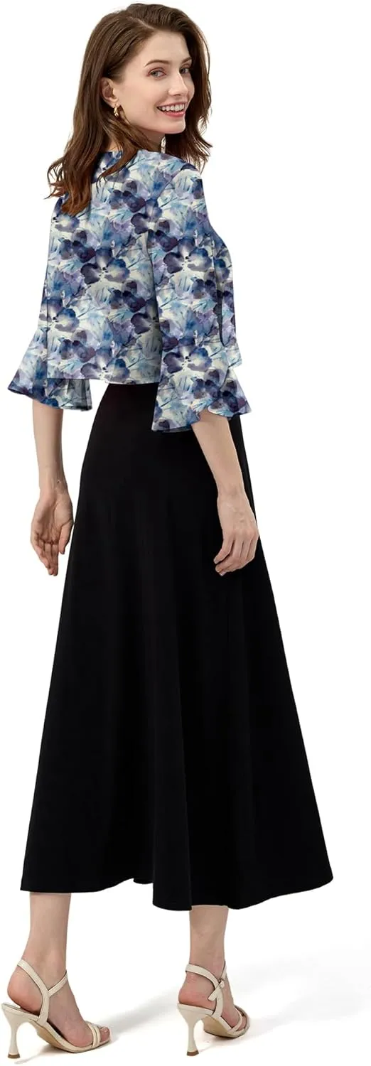 LOMON 3/4 Sleeve Cropped Cardigan for Women Lightweight Open Front Bolero Shrug for Dresses