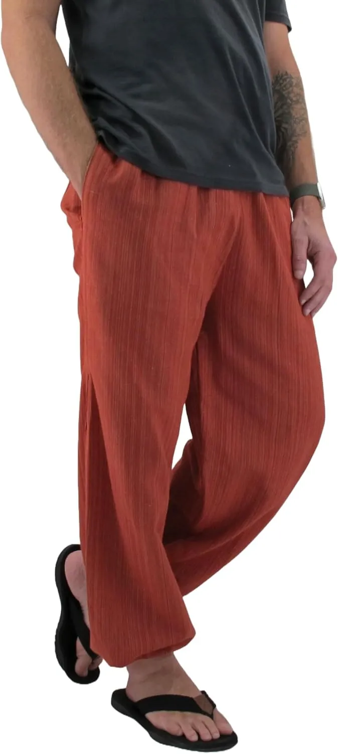 Love Quality Baggy Pants Men's One Size Cotton Harem Pants Hippie Boho Trousers