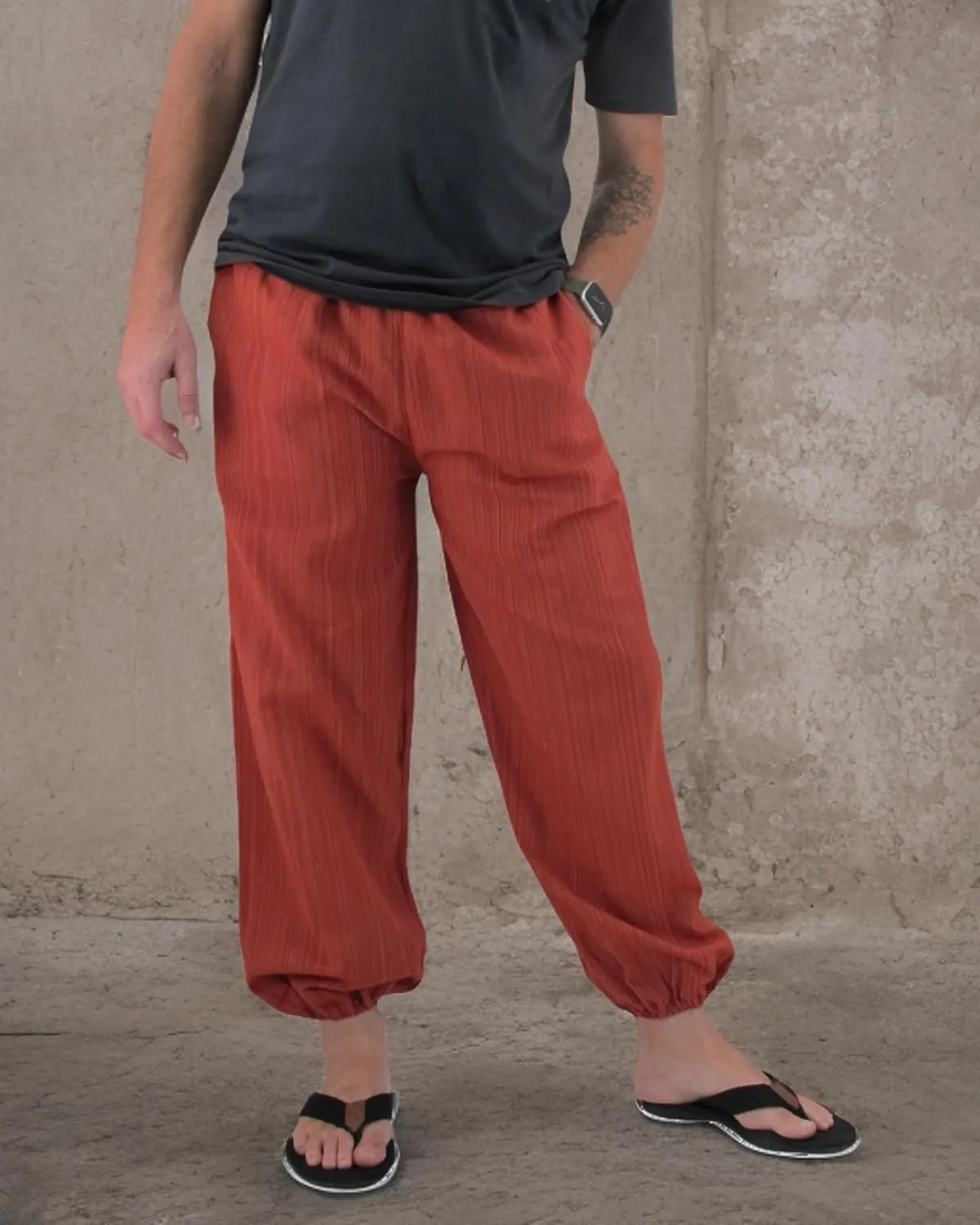 Love Quality Baggy Pants Men's One Size Cotton Harem Pants Hippie Boho Trousers