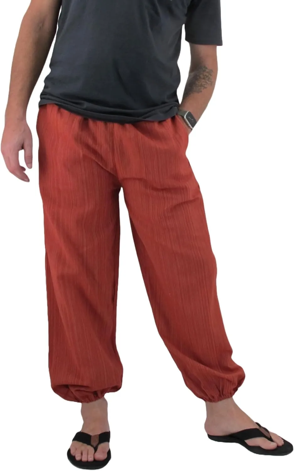 Love Quality Baggy Pants Men's One Size Cotton Harem Pants Hippie Boho Trousers