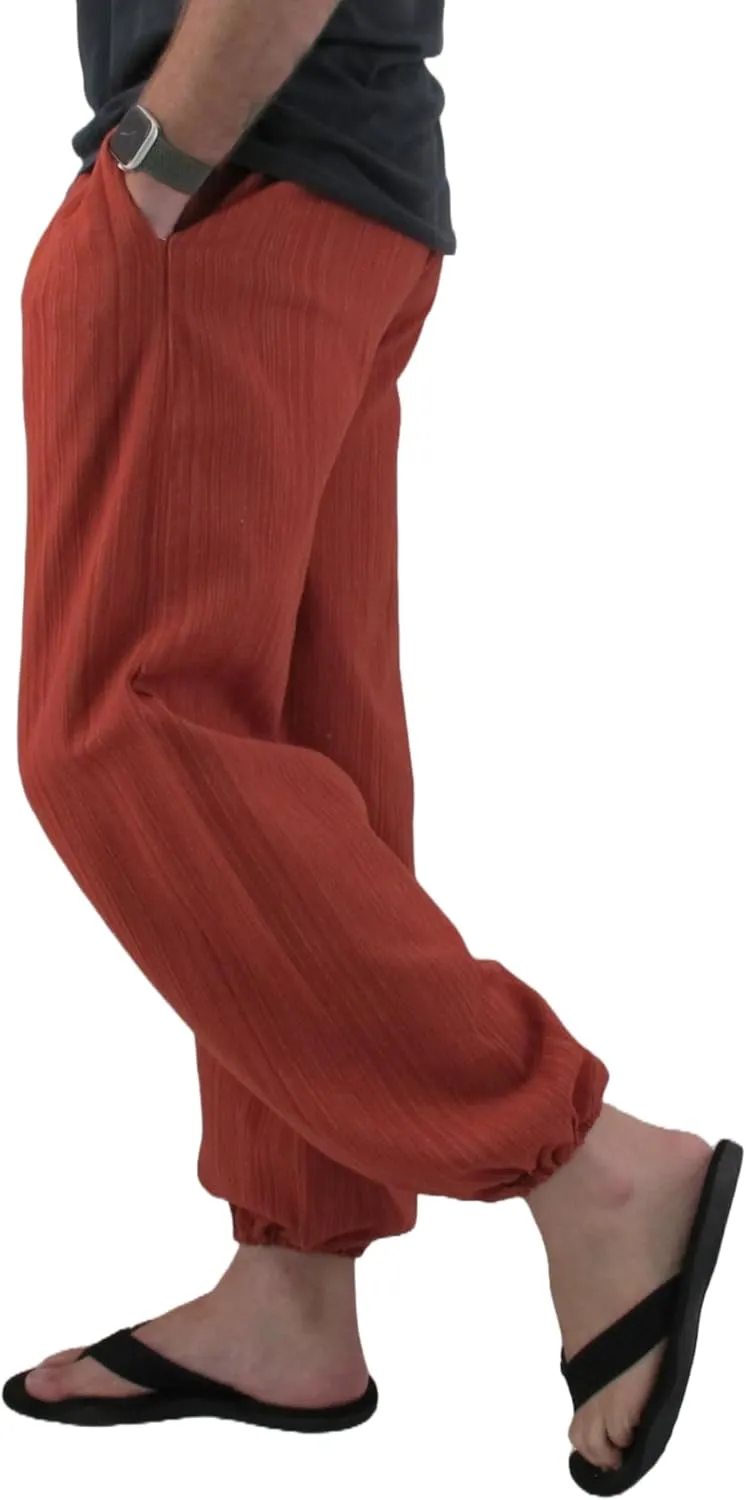 Love Quality Baggy Pants Men's One Size Cotton Harem Pants Hippie Boho Trousers