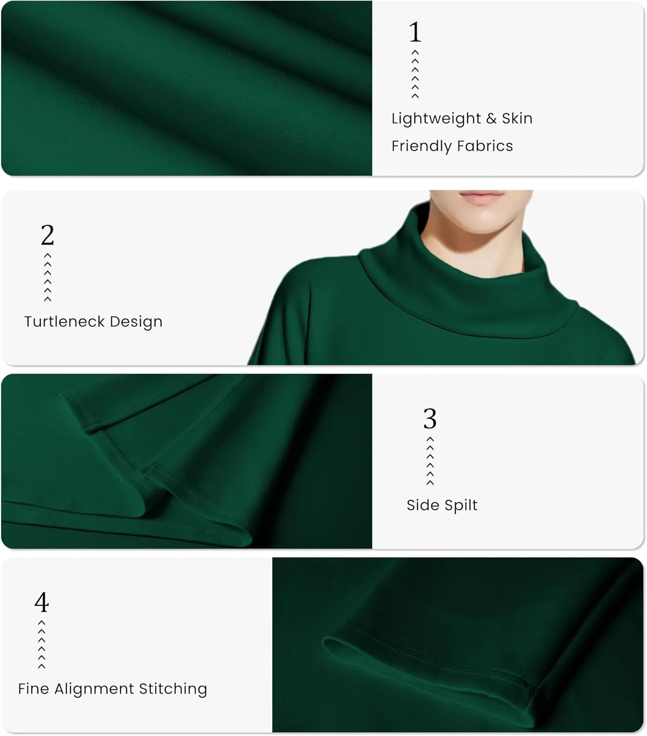 lvatr Women's Oversized Sweatshirt Air Essentials Turtleneck Tunic Spring Fashion Pullover Long Sleeve Top