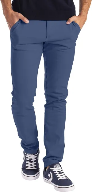 Mens Chino Pants Slim Fit Casual Classic Flat Front Stretch Flex Cotton Chino Khaki Pants Sizes 30W-40W