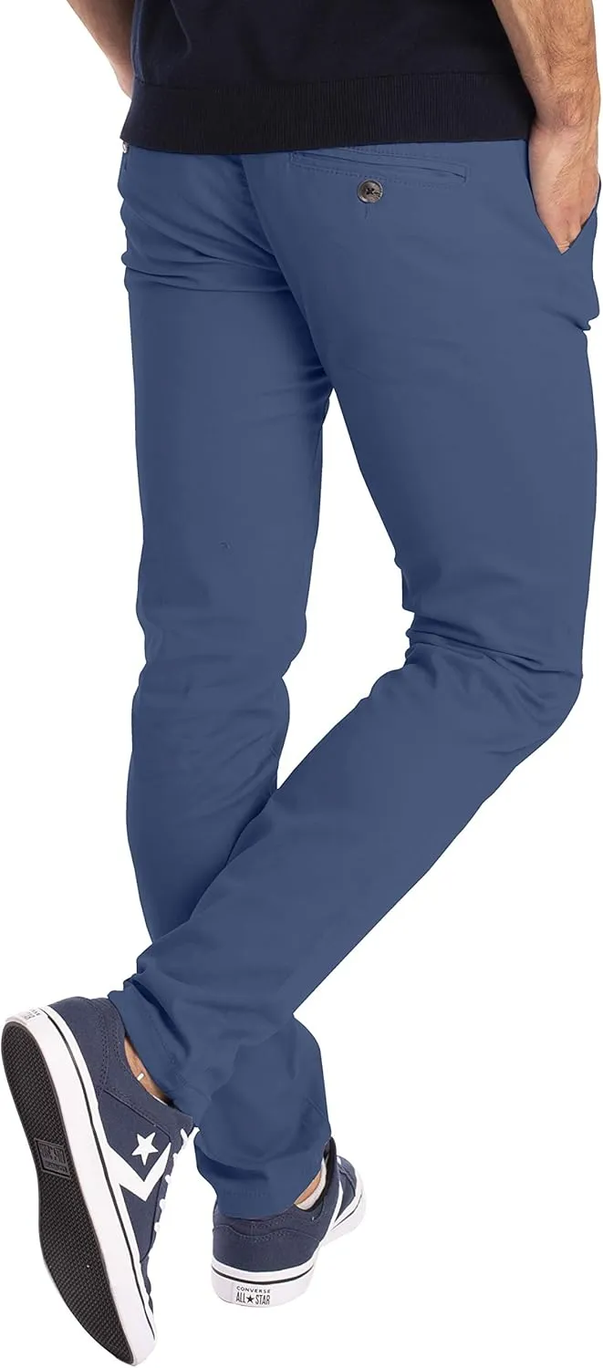 Mens Chino Pants Slim Fit Casual Classic Flat Front Stretch Flex Cotton Chino Khaki Pants Sizes 30W-40W