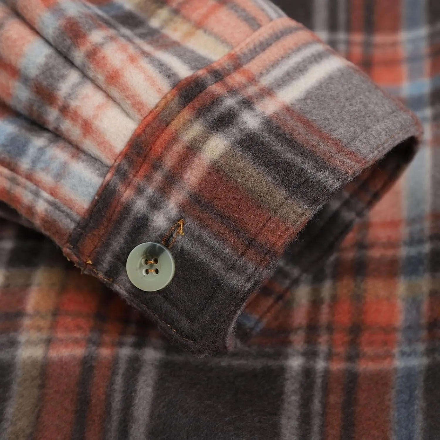 Mens Heavyweight Hoodies Casual Zip Up Plaid Flannel Shirt Jackets Winter Thick Berber Lined Fleece Coat